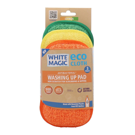 White Magic Washing Up Pads Citrus 3Pk - Cutprice Online