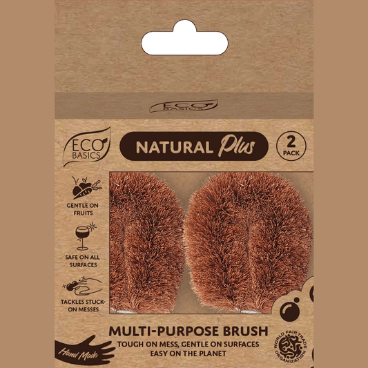 White Magic - Eco Basics Brush Multi Purpose 2Pk - Cutprice Online