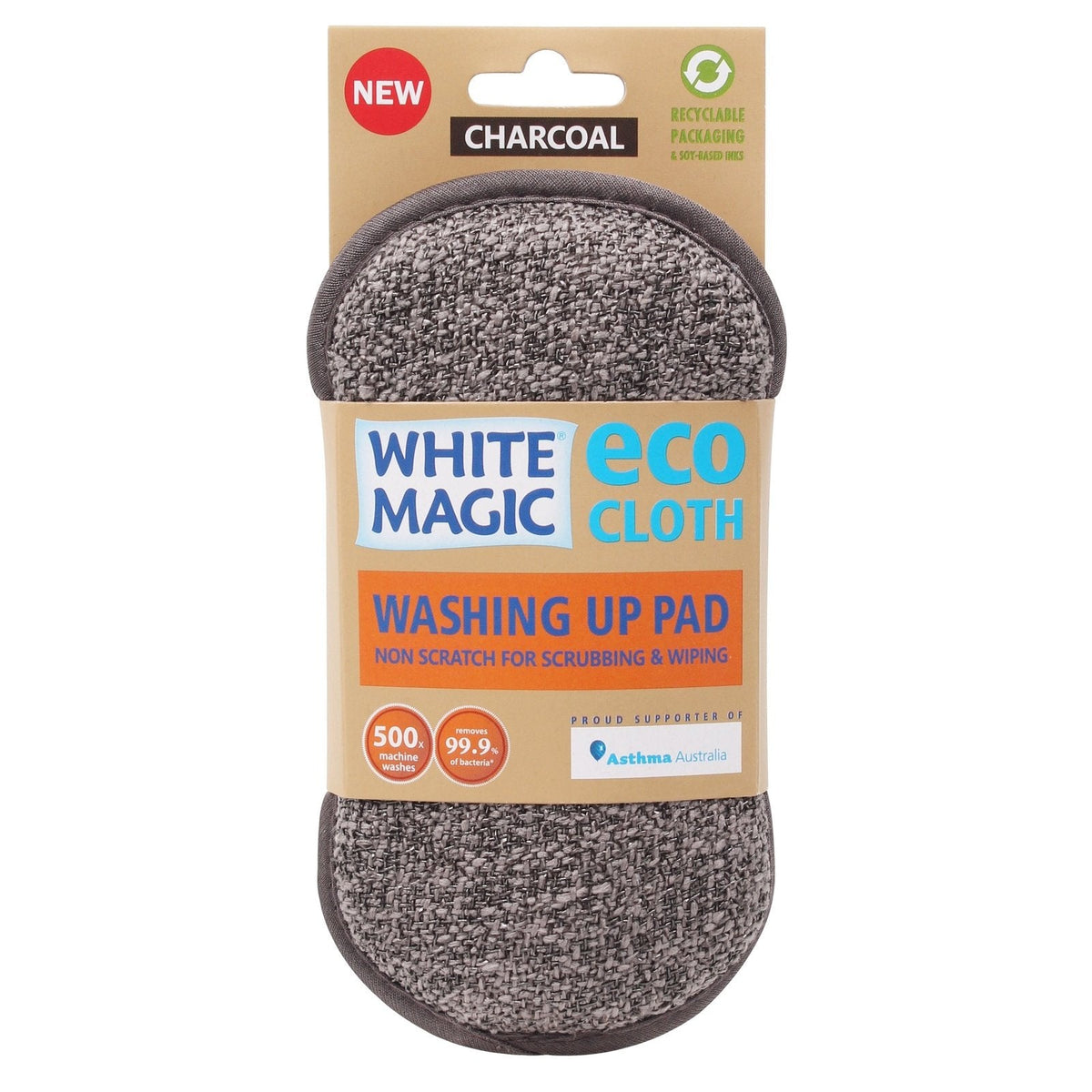 White Magic Washing Up Pad Charcoal 1Pk (SINGLE) - Cutprice Online