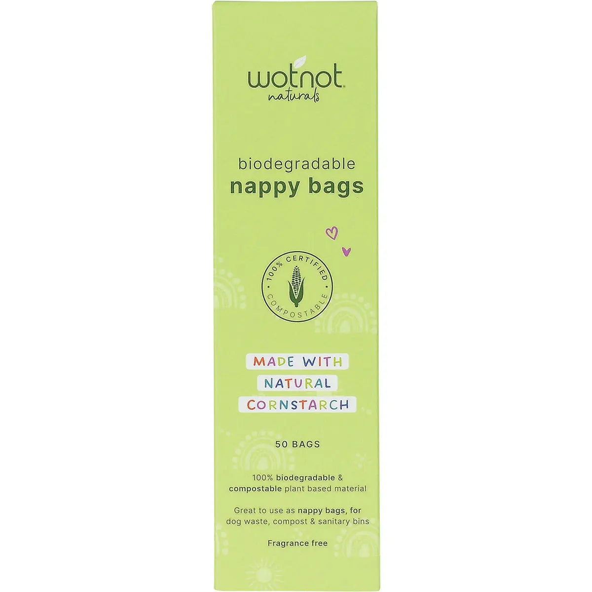 WOTNOT Biodegradable Nappy Bags 100% Compostable 50 WOTNOT