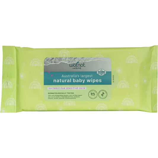 WOTNOT Baby Wipes - Alcohol Free 100% Biodegradable 70 WOTNOT