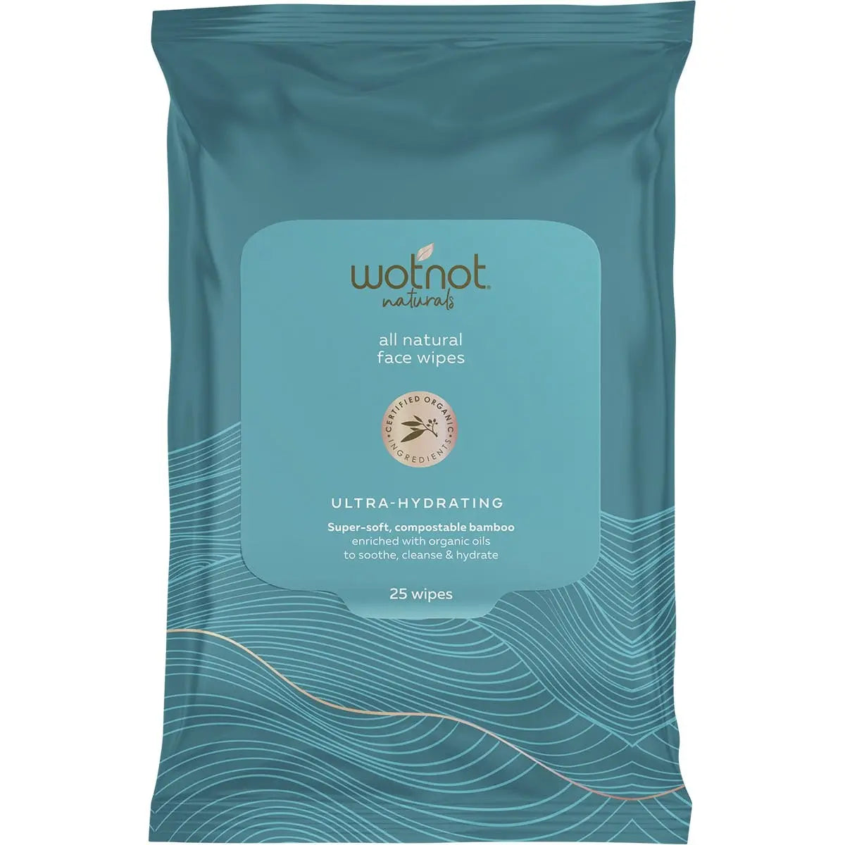 WOTNOT Natural Face Wipes Ultra-Hydrating 25 WOTNOT