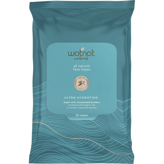 WOTNOT Natural Face Wipes Ultra-Hydrating 25 WOTNOT