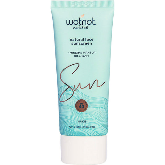 Wotnot Naturals Natural Face Sunscreen SPF 40 + Mineral MakeUp BB Cream Nude 60g - Cutprice Online