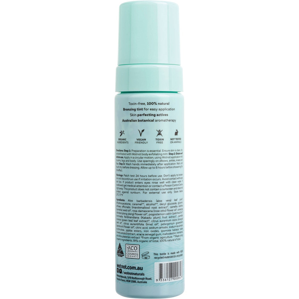 WOTNOT Certified Organic Self Tan Mousse Ultra Dark 150ml WOTNOT
