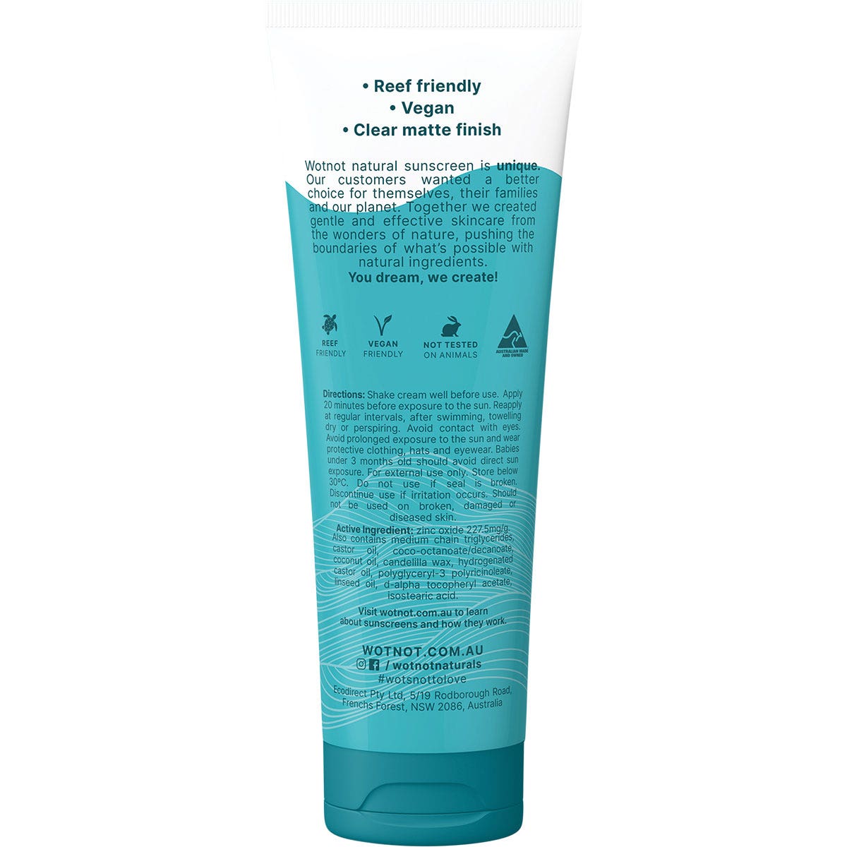 Wotnot Naturals Natural Sunscreen SPF 50+ 125g - Cutprice Online