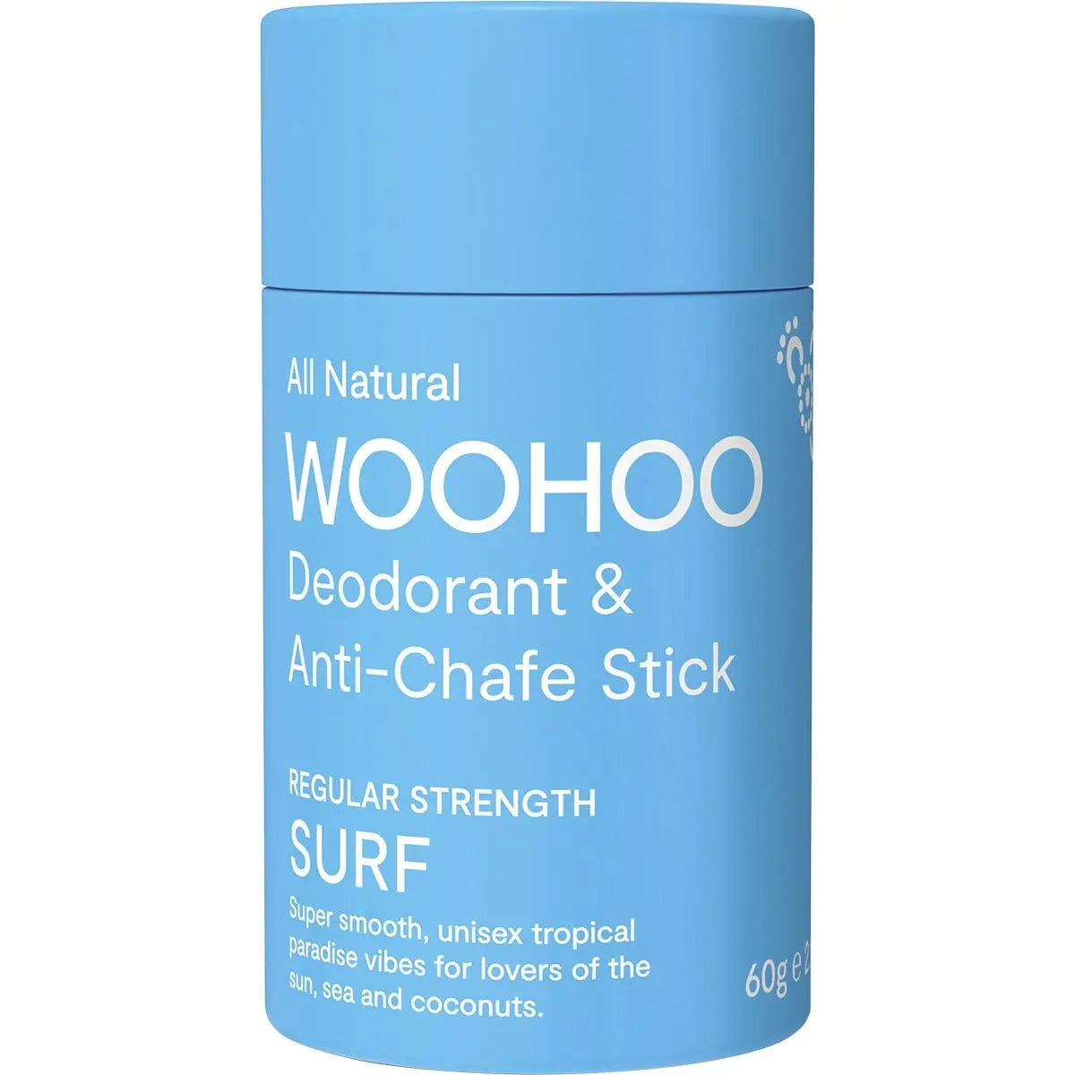 WOOHOO BODY Deodorant & Anti-Chafe Stick Surf - Regular Strength 60g WOOHOO BODY