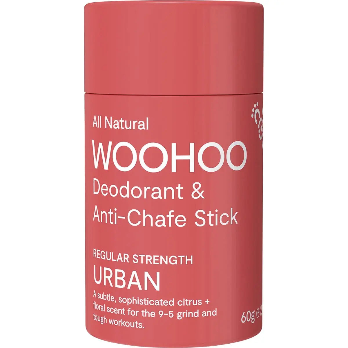 WOOHOO BODY Deodorant & Anti-Chafe Stick Urban - Regular Strength 60g WOOHOO BODY