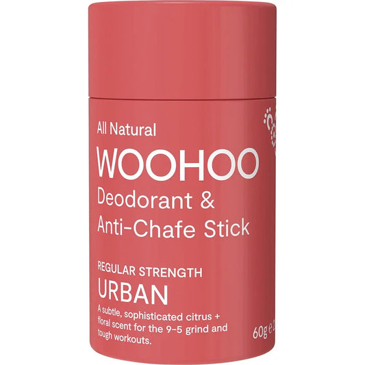 WOOHOO BODY Deodorant & Anti-Chafe Stick Urban - Regular Strength 60g WOOHOO BODY