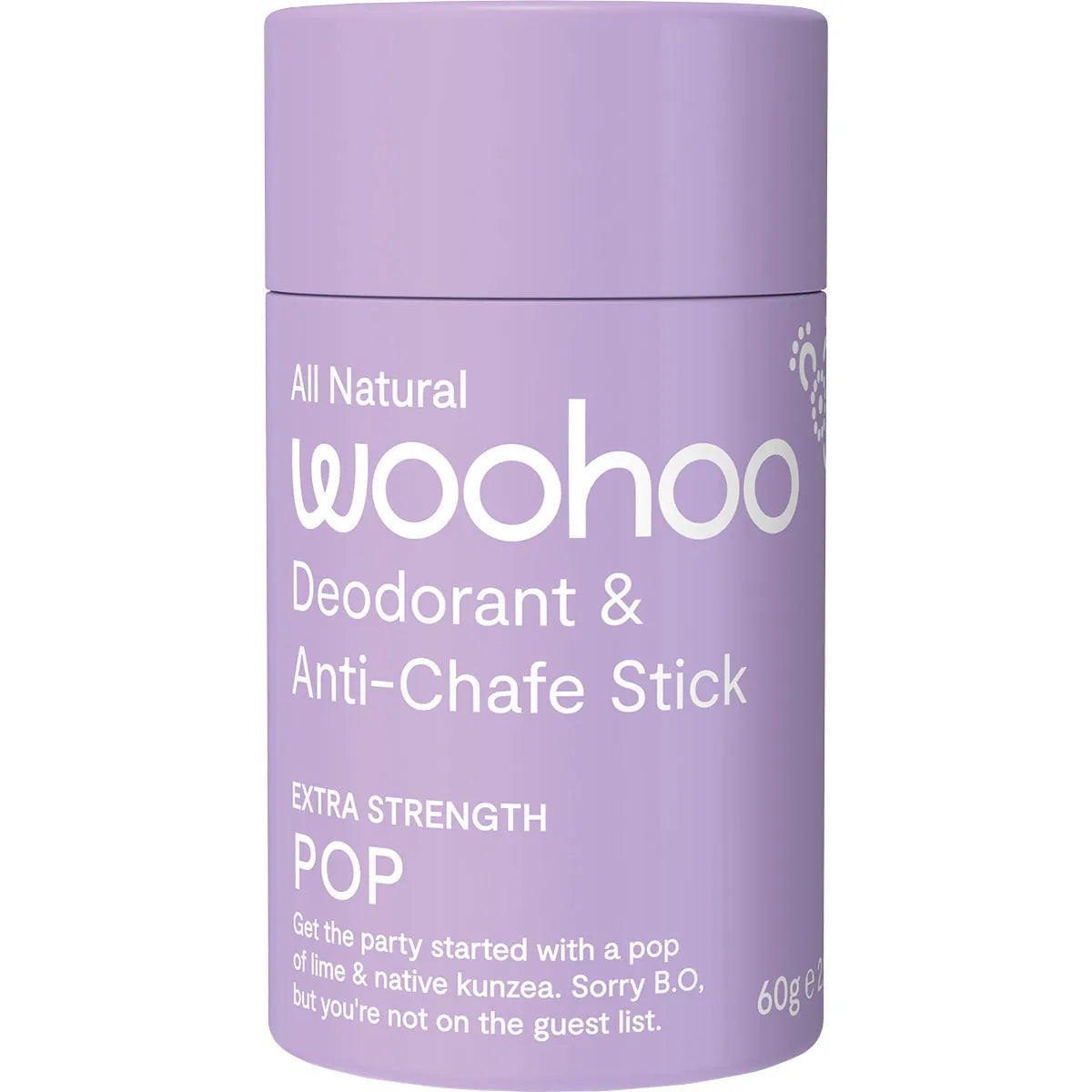 WOOHOO BODY Deodorant Stick Pop Extra Strength 60g WOOHOO BODY