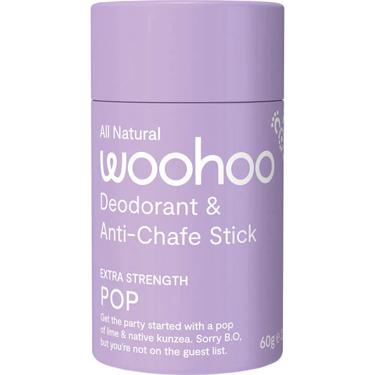 WOOHOO BODY Deodorant Stick Pop Extra Strength 60g WOOHOO BODY