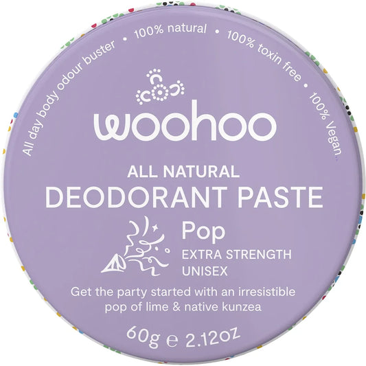 WOOHOO BODY Deodorant Paste Tin Pop Extra Strength 60g - Cutprice Online