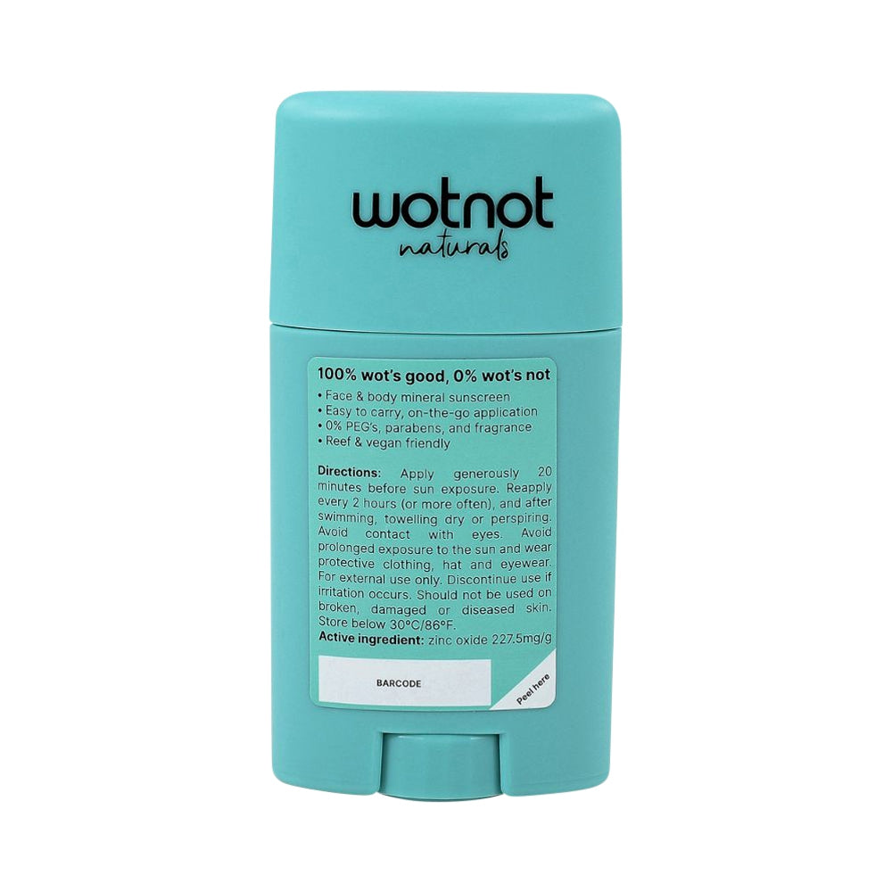 Wotnot Sunscreen Stick Natural Zinc Spf50 45g - Cutprice Online