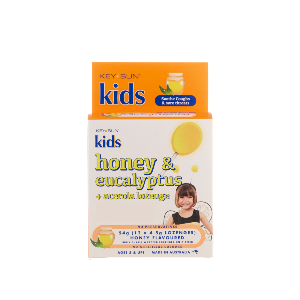 Key Sun All Natural Kids Honey & Eucalyptus + Vitamin C Lozenges 12 - Cutprice Online