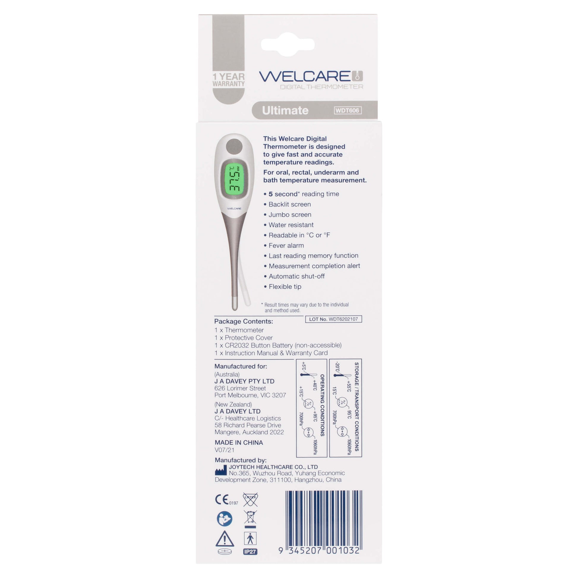 Welcare Digital Thermometer Ultimate WDT606 - Cutprice Online