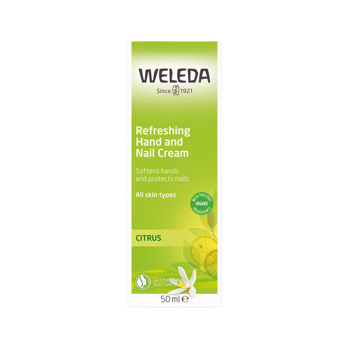 Weleda Organic Hand & Nail Cream Refreshing (Citrus) 50ml - Cutprice Online