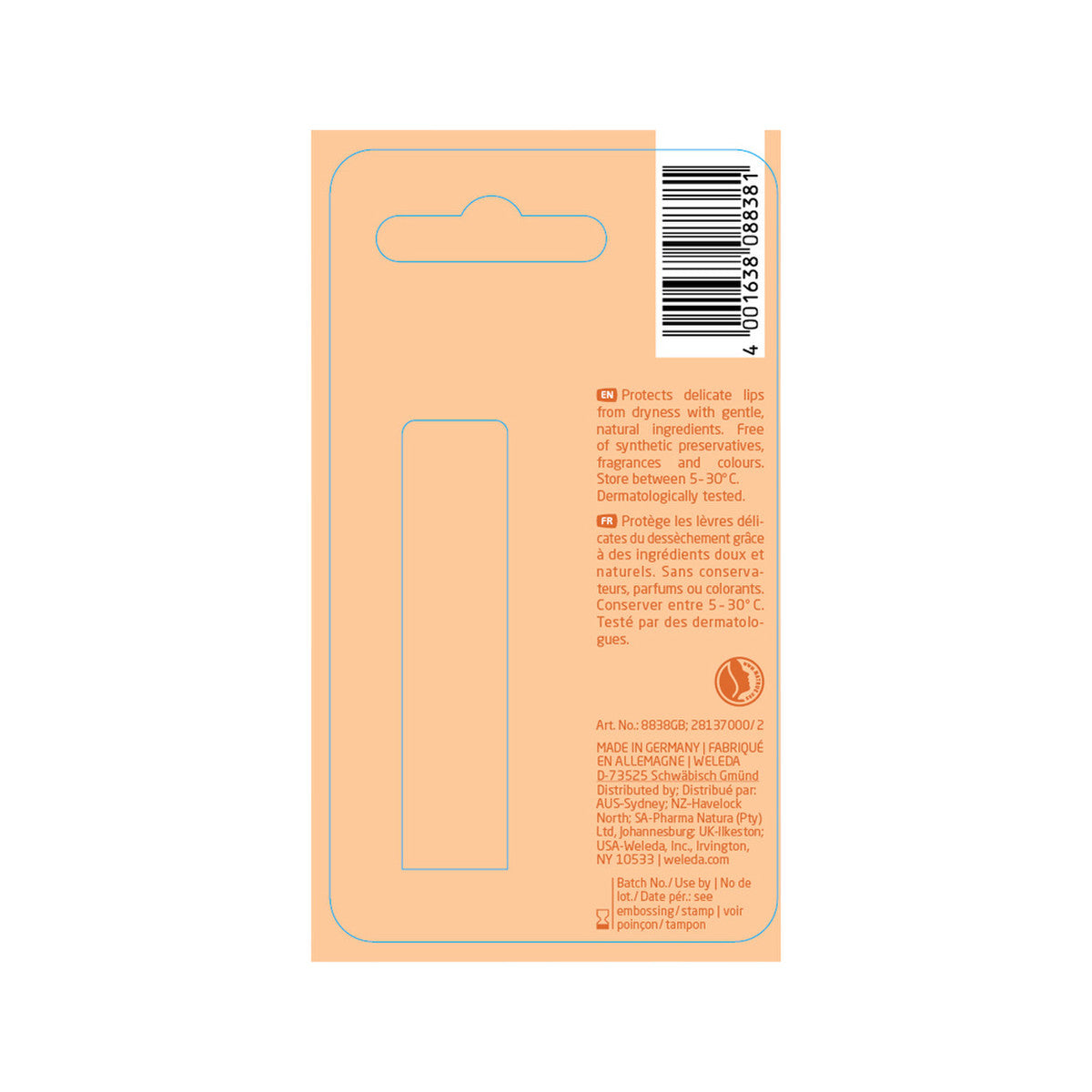 Weleda Organic Lip Balm Everon Beeswax 4.8g - Cutprice Online