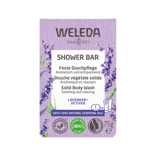 Weleda Organic Shower Bar (Solid Body Wash) Lavender + Vetiver 75g - Cutprice Online