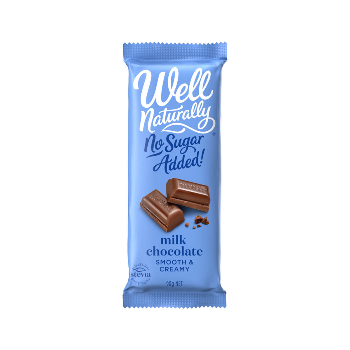 Well Naturally No Added Sugar Block Milk Chocolate Creamy Milk 90g - Cutprice Online