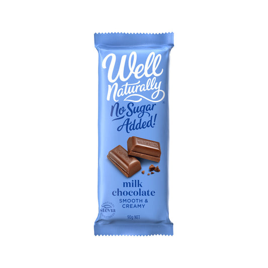 Well Naturally No Added Sugar Block Milk Chocolate Creamy Milk 90g - Cutprice Online