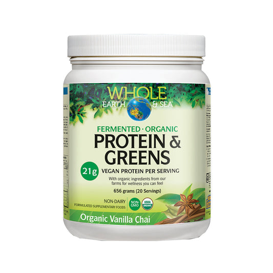 Whole Earth & Sea Organic Fermented Protein & Greens Vanilla Chai 656G - Cutprice Online