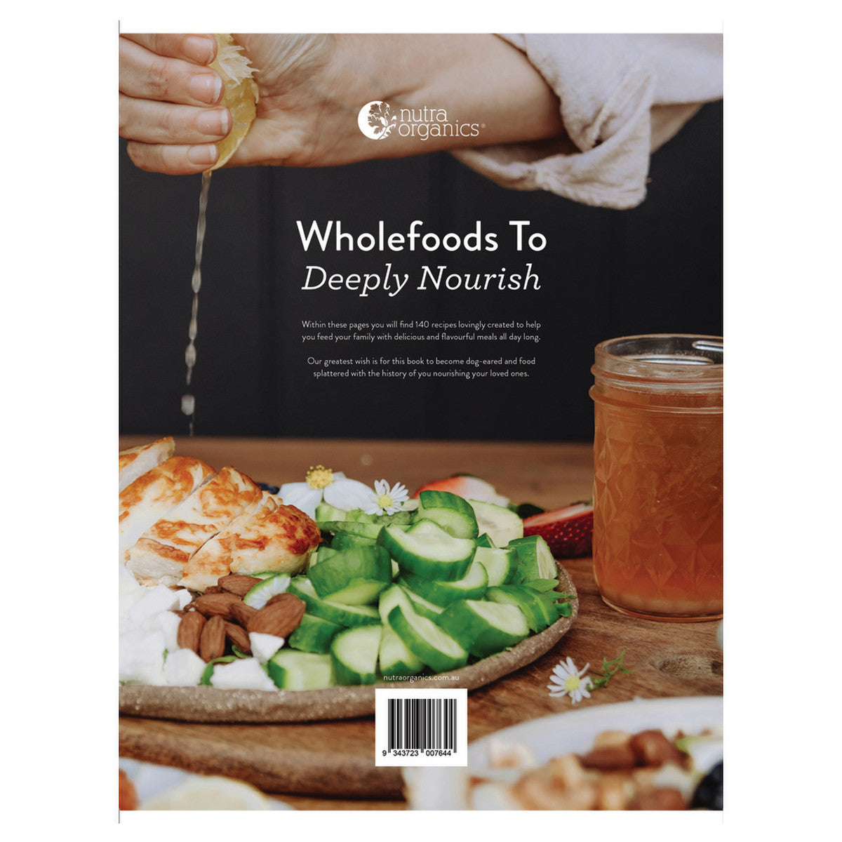 Wholefoods To Deeply Nourish Hardcover Recipe Book by Nutra Organics - Cutprice Online