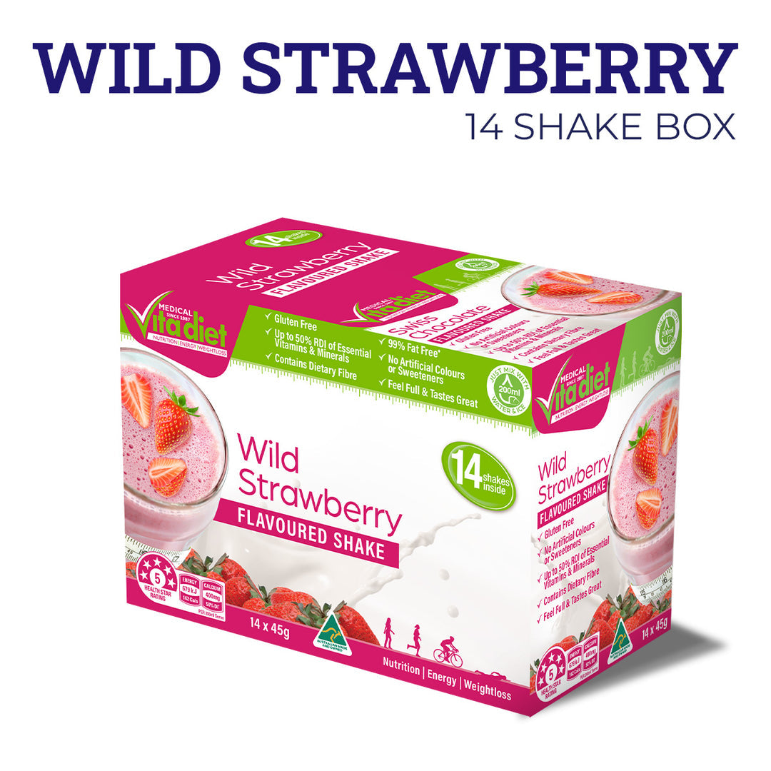 Vita Diet Strawberry Shake 14 Pack - Cutprice Online