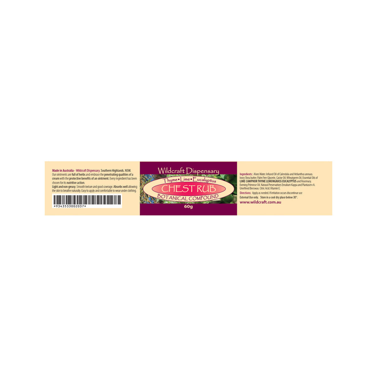 Wildcraft Dispensary Chest Rub Herbal Ointment 60g - Cutprice Online