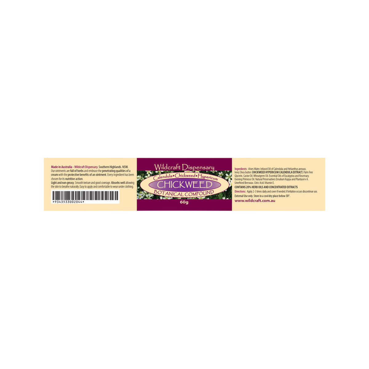 Wildcraft Dispensary Chickweed Herbal Ointment 60g - Cutprice Online