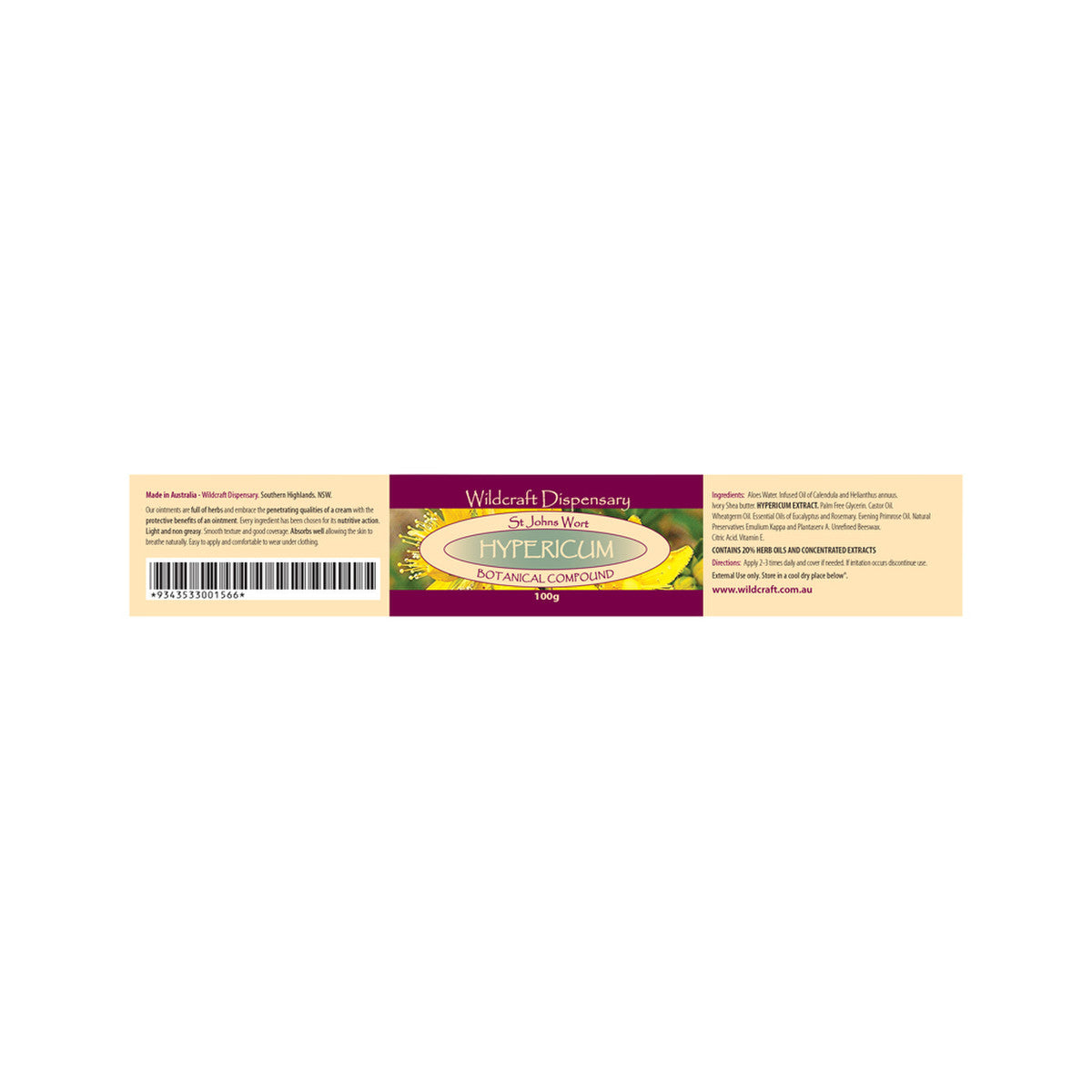 Wildcraft Dispensary Hypericum Herbal Ointment 100g - Cutprice Online