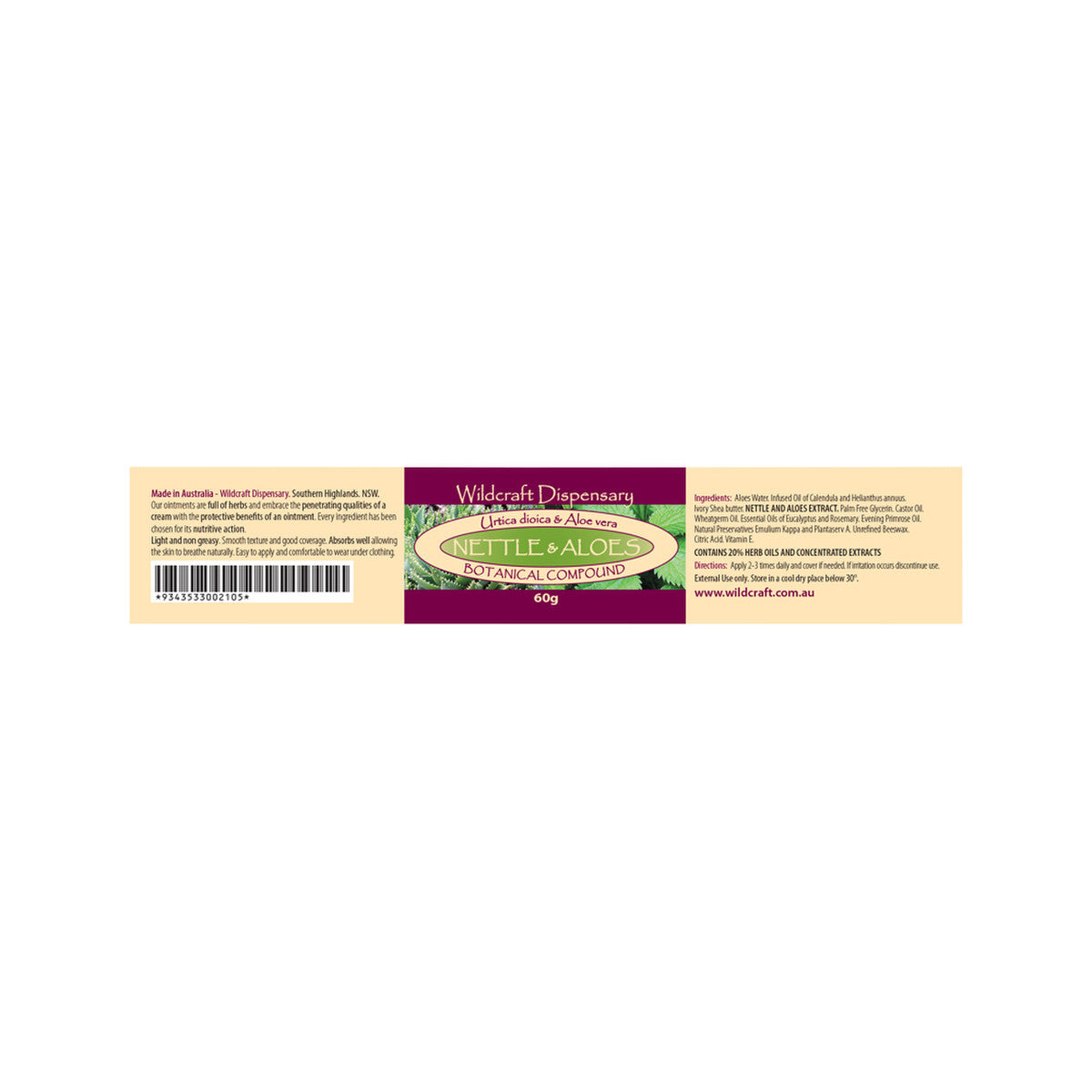 Wildcraft Dispensary Nettle & Aloes Herbal Ointment 60g - Cutprice Online