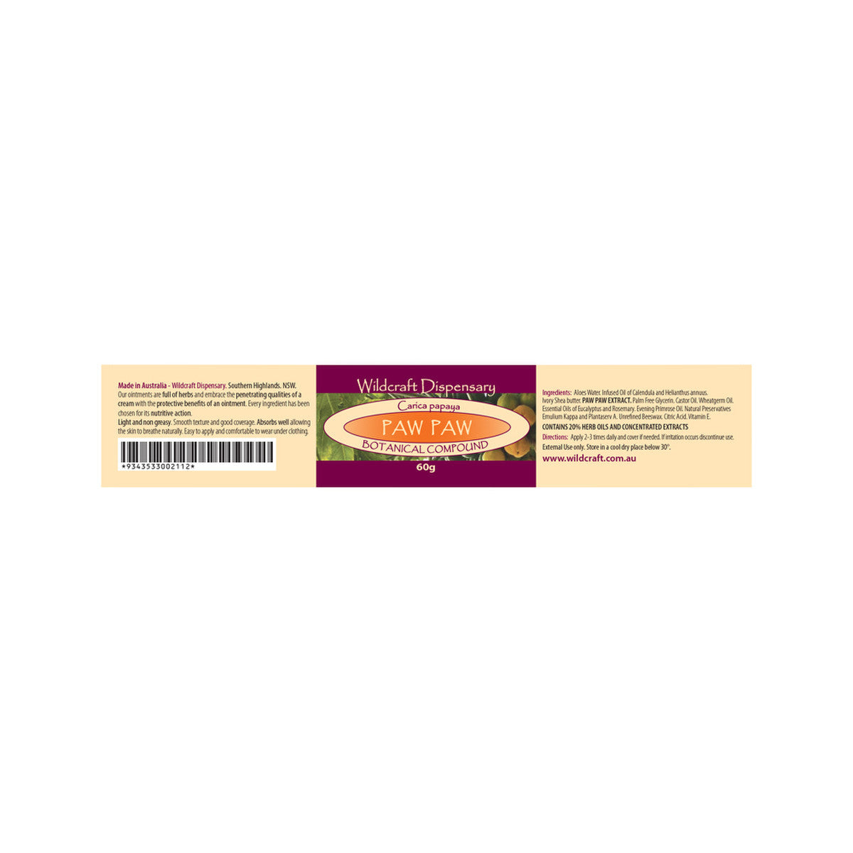 Wildcraft Dispensary Paw Paw Herbal Ointment 60g - Cutprice Online