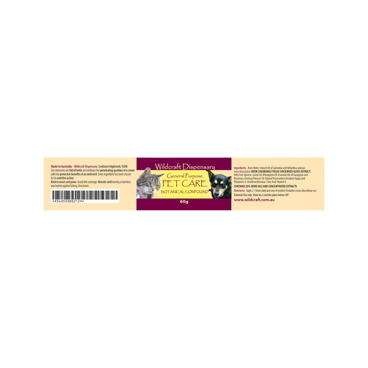 Wildcraft Dispensary Pet Care Herbal Ointment 60g - Cutprice Online