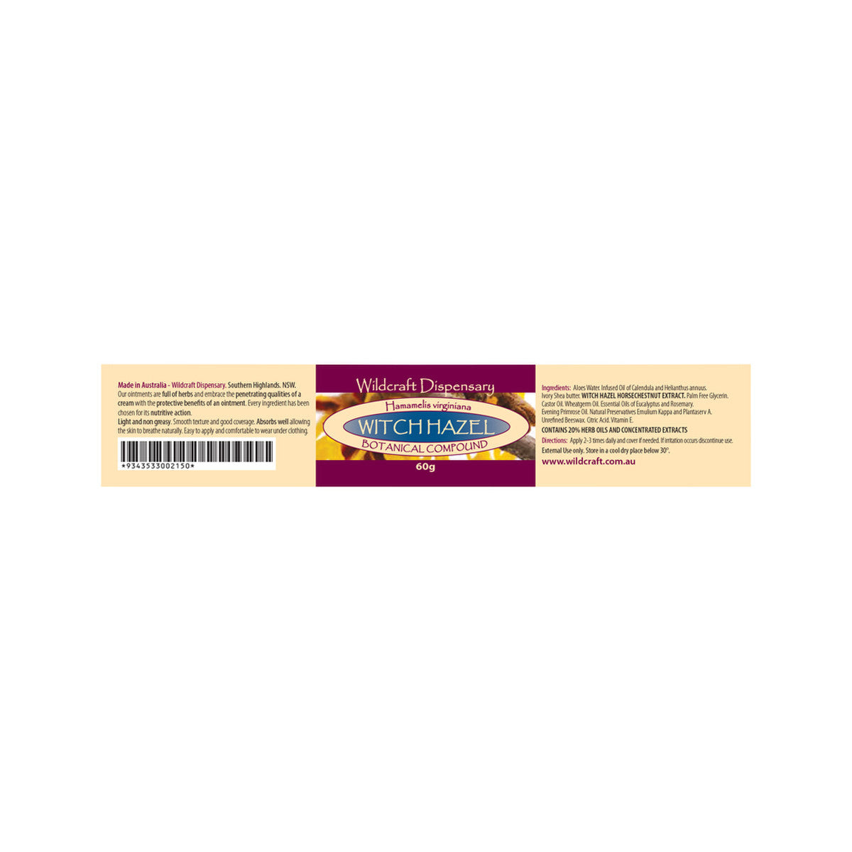 Wildcraft Dispensary Witch Hazel Herbal Ointment 60g - Cutprice Online
