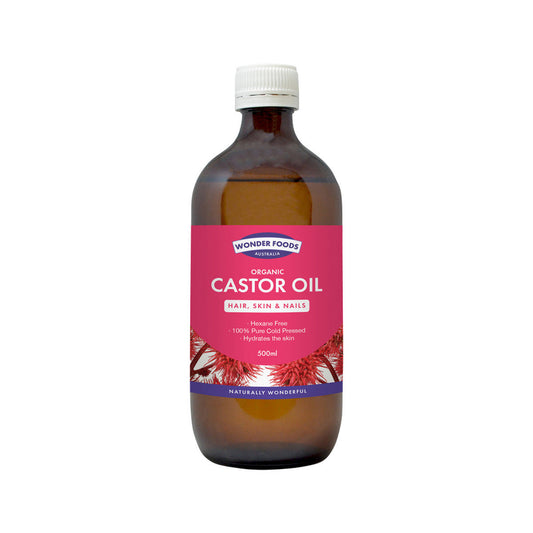 Wonder Foods Organic Pure Cold-Pressed Castor Oil 500ml - Cutprice Online