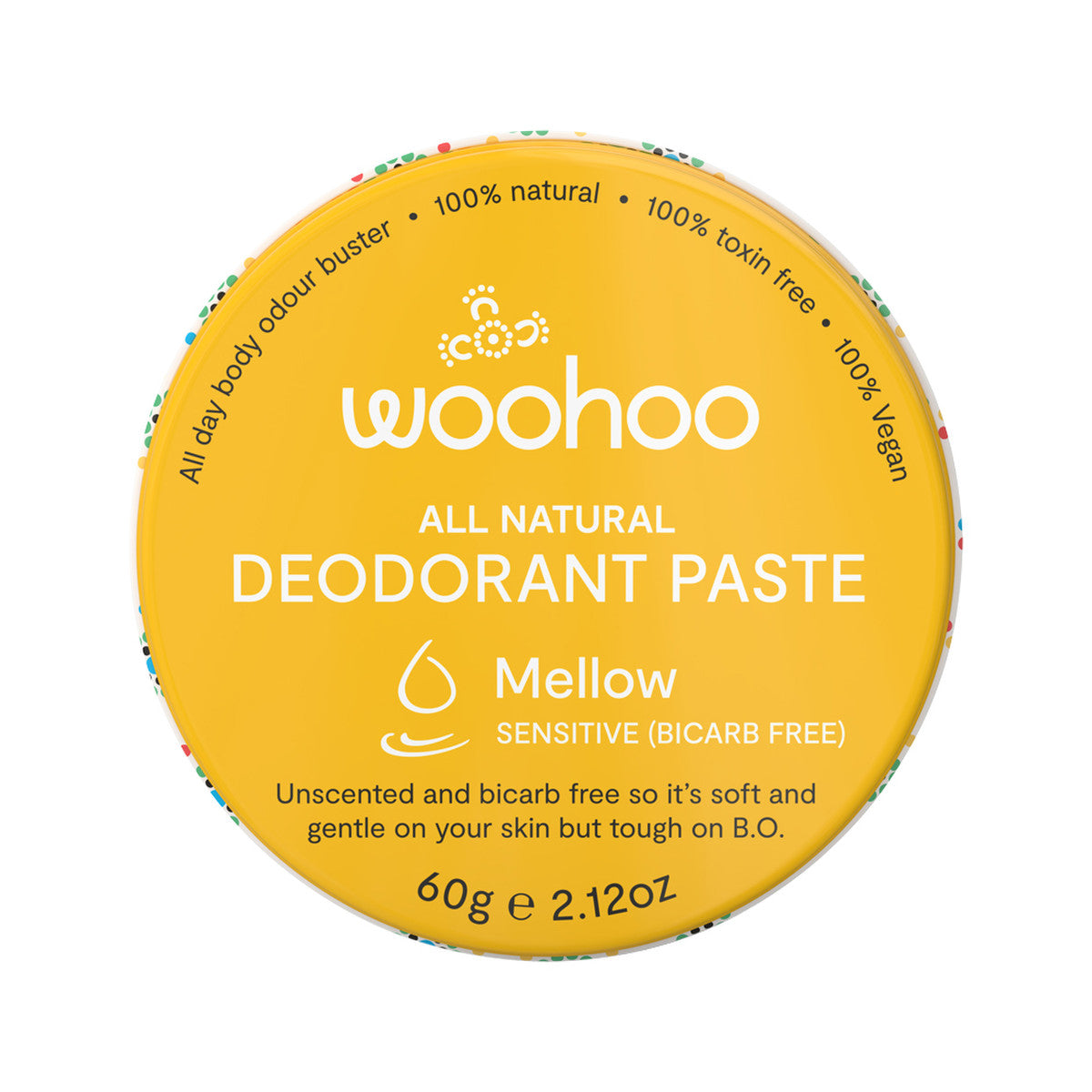 Woohoo Deodorant Paste Mellow (Sensitive) Tin 60g - Cutprice Online