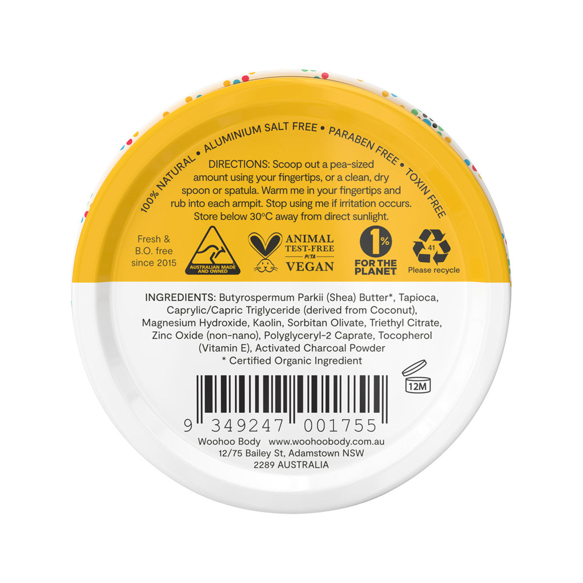 Woohoo Deodorant Paste Mellow (Sensitive) Tin 60g - Cutprice Online