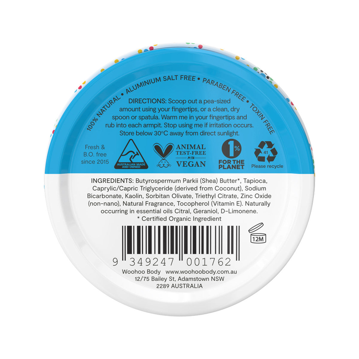 Woohoo Deodorant Paste Surf (Regular Strength)Tin 60g - Cutprice Online