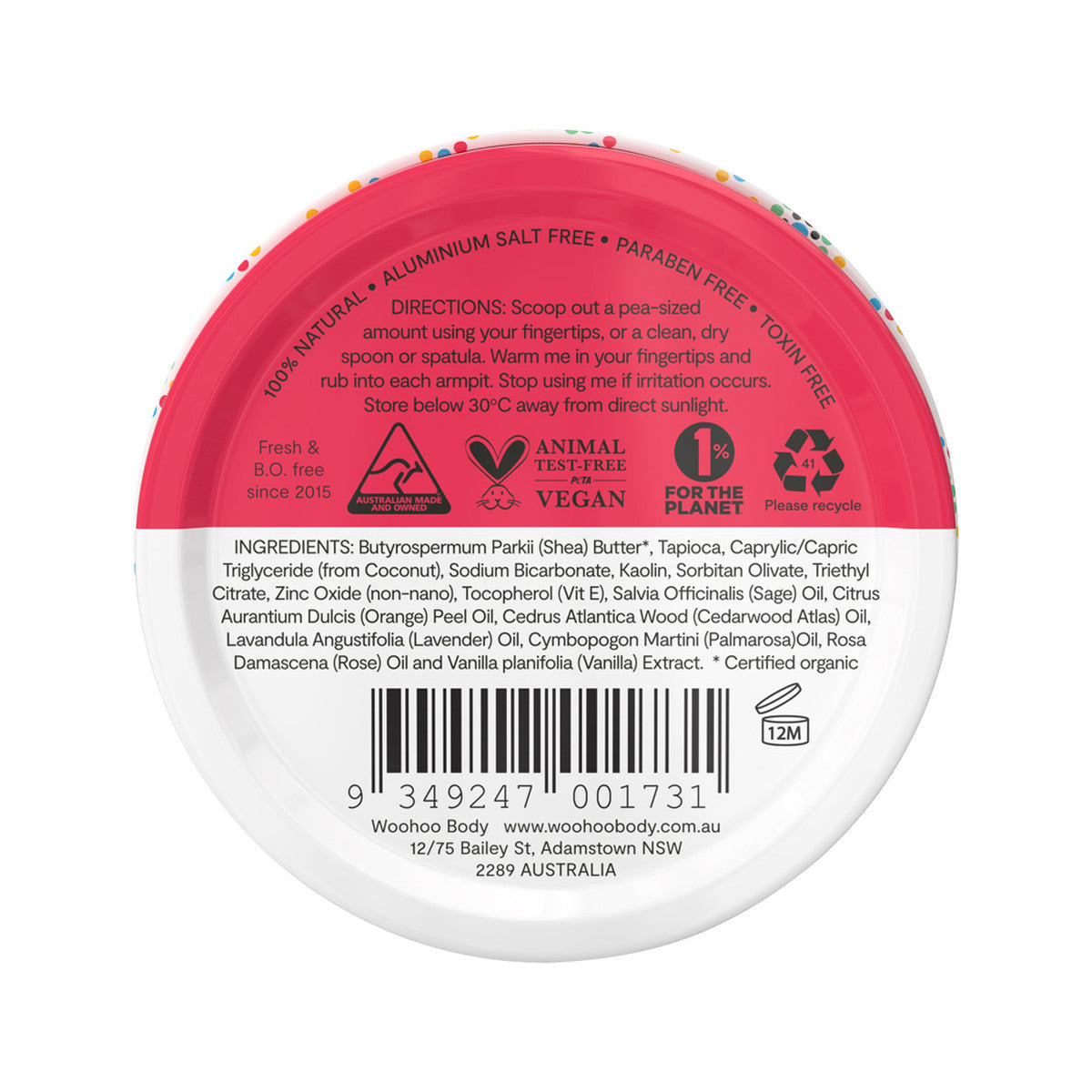 Woohoo Deodorant Paste Urban (Regular Strength) Tin 60g - Cutprice Online