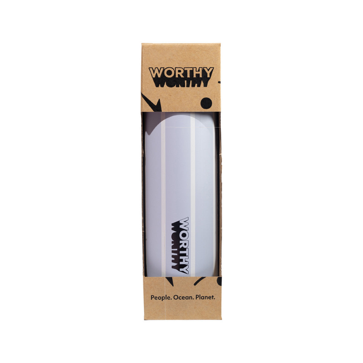 Worthy Sugarcane Drink Bottle Blue Steel Striped 750ml - Cutprice Online
