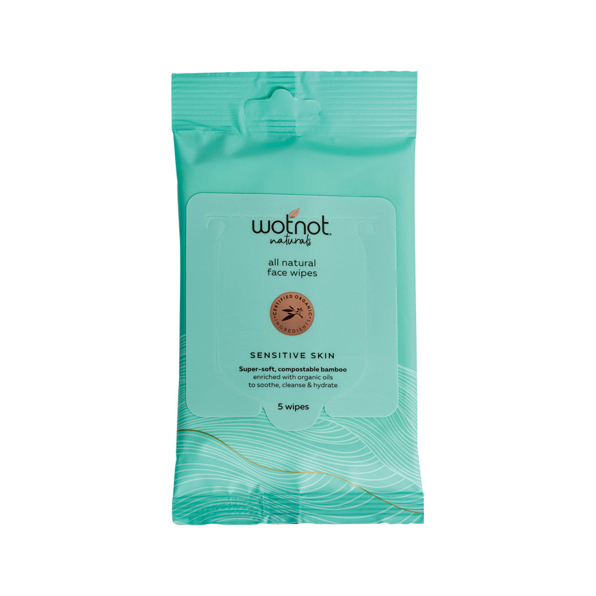 Wotnot Naturals All Natural Face Wipes Sensitive x 5 Pack - Cutprice Online