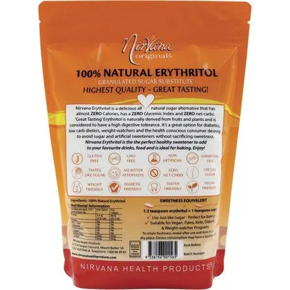 NIRVANA Erythritol 100% Natural 1.5kg NIRVANA