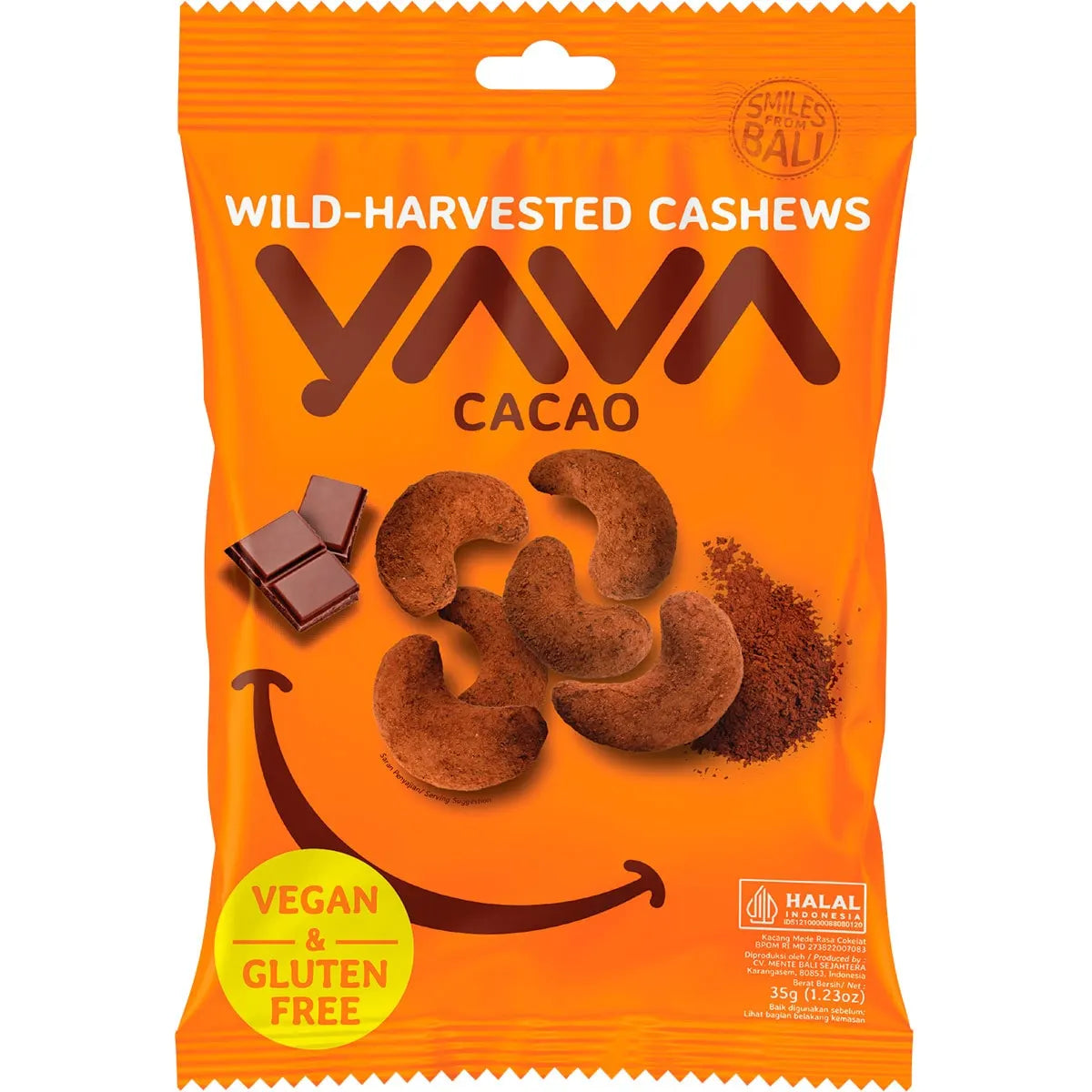 YAVA Wild-Harvested Cashews Cacao 10x35g YAVA