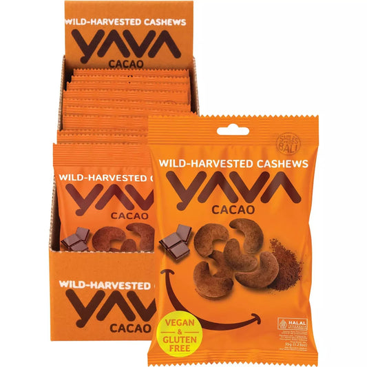 YAVA Wild-Harvested Cashews Cacao 10x35g YAVA