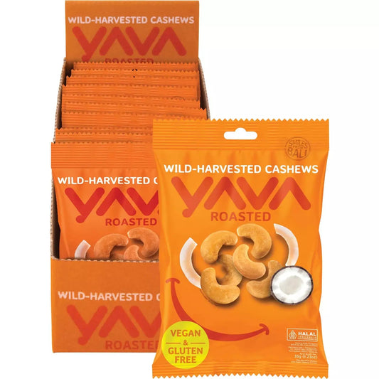 YAVA Wild-Harvested Cashews Roasted 10x35g YAVA