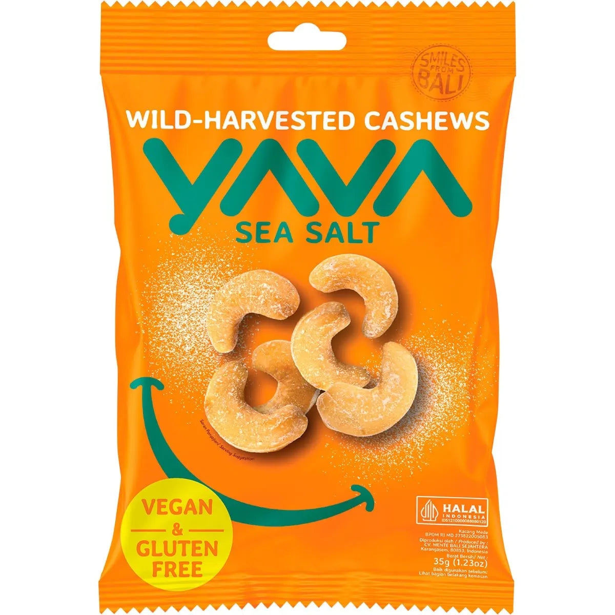 YAVA Wild-Harvested Cashews Sea Salt 10x35g YAVA