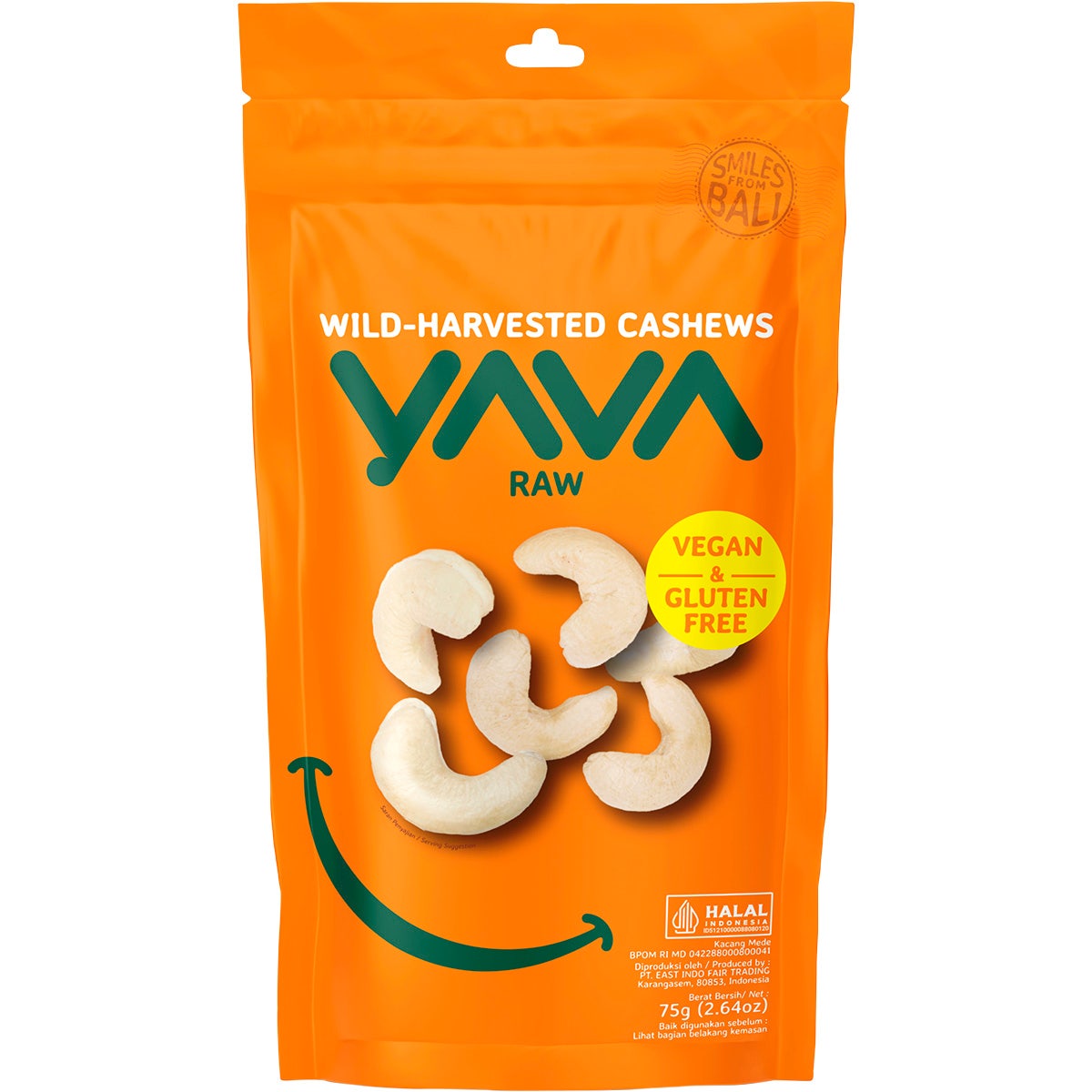 YAVA Wild-Harvested Cashews Raw 75g - Cutprice Online