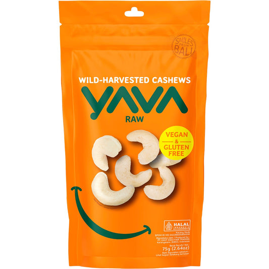 YAVA Wild-Harvested Cashews Raw 75g - Cutprice Online
