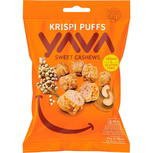 YAVA Krispi Puffs Sweet Cashews 45g YAVA