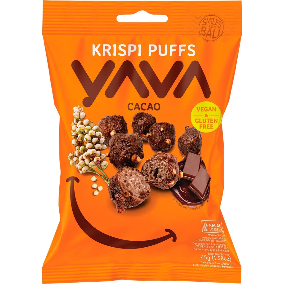 YAVA Krispi Puffs Cacao 45g YAVA